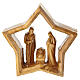 Natividad en forma de estrella de madera de olivo de la Tierra Santa 9 cm s1