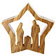 Natività a stella in legno d'olivo della Terrasanta 9 cm s3