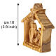 Belén con cabaña y Natividad de madera de olivo de la Tierra Santa 10 cm s2