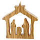 Belén con cabaña y Natividad de madera de olivo de la Tierra Santa 10 cm s3