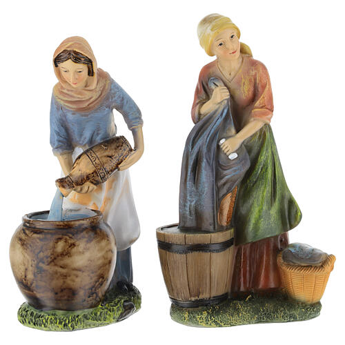 Set 10 statuine per presepe pastori misti 20 cm 4