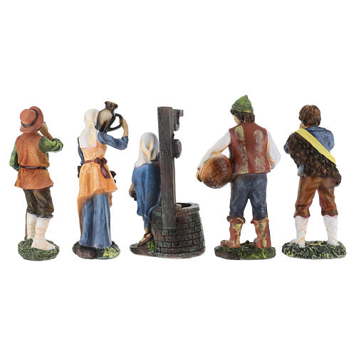 Set 10 statuine per presepe pastori misti 20 cm 8