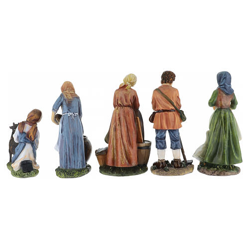 Set 10 statuine per presepe pastori misti 20 cm 9