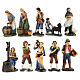 Set 10 statuine per presepe pastori misti 20 cm s1