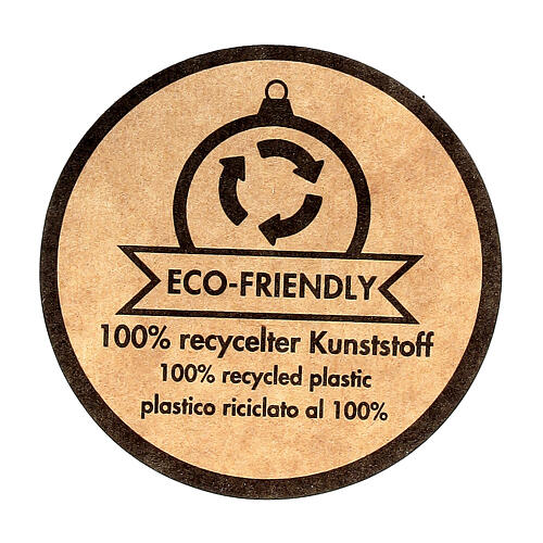 Set 9 bolas plata ecosostenibles 100% plástico reciclado 60 mm 6