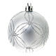 Eco-friendly Christmas ornaments set of 9 silver balls 100% recycled plastic 60 mm s3