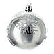 Eco-friendly Christmas ornaments set of 9 silver balls 100% recycled plastic 60 mm s4