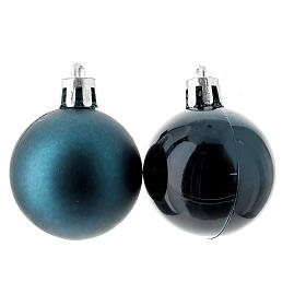 Set of 26 Eco-friendly Christmas balls emerald green 100% recycled plastic 40 mm