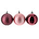 Set of 13 pink Christmas tree balls of 60 mm, recycled plastic s2