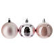 Eco-friendly Christmas ornaments 13 pcs 100% recycled pink plastic 60 mm s2