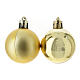 Set of 26 golden Christmas tree baubles 40 mm recycled plastic s2