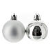 Christmas tree balls of silver recycled plastic, set of 26, 40 mm s2