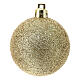 Box 27 pz palline color oro 60 mm plastica riciclata s2