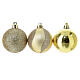 Box 27 pz palline color oro 60 mm plastica riciclata s5