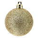 Recycled Christmas ornaments box of 27 pcs gold colored 60 mm s2
