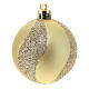 Recycled Christmas ornaments box of 27 pcs gold colored 60 mm s3