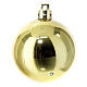 Recycled Christmas ornaments box of 27 pcs gold colored 60 mm s4
