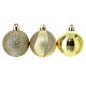 Recycled Christmas ornaments box of 27 pcs gold colored 60 mm s5