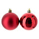 Christmas tree balls of red recycled plastic, set of 13, 60 mm s2