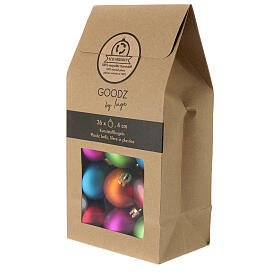 Set 26pz palline mix colori ecosostenibili natalizie 40 mm