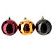 Eco-friendly Christmas decorations red orange brown baubles 6 pcs 80 mm s3