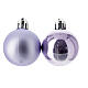 Eco-friendly Christmas balls, set of 26, pale lilac, 40 mm s2