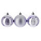 Eco-friendly Christmas balls, set of 13, lilac finish, 60 mm s2