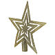 Eco-friendly Christmas tree topper, glittery golden star, recycled plastic, 20 cm s2