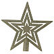 Ponteira estrela purpurina dourada plástico 20 cm s3