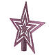 Glittery pink Christmas tree topper, recycled plastic star, 20 cm s2