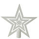 Cimier blanc pailleté durable étoile 20 cm s1