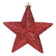 Set of 6 red star ornaments for Christmas trees 100 mm s2