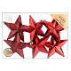 Set of 6 red star ornaments for Christmas trees 100 mm s5