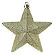 Set of 6 gold star ornaments for Christmas trees 100 mm s2