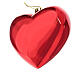 Glossy red heart Christmas tree ornament 150 mm s3
