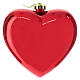 Glossy red heart Christmas tree ornament 150 mm s4