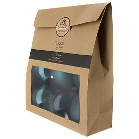 Weihnachtskugeln, 6er-Set, smaragdgrün, recycelter Kunststoff, Ø 80 mm