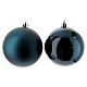 Eco-friendly Christmas balls, set of 6, emerald green recycled plastic, 80 mm s2