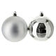 Eco-friendly Christmas tree set of 6 balls, 80 mm, silver recycled plastic s2