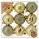 Umweltfreundliche Weihnachtsbaumkugeln, goldfarben, 9-teiliges Set, 60 mm s5