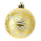 Set of 9 eco-friendly Christmas tree balls gold glitter 60 mm s3