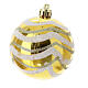 Set of 9 eco-friendly Christmas tree balls gold glitter 60 mm s4