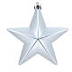 Box of 6 Christmas tree star-shaped ornaments, silver recycled plastic, 10 cm s3