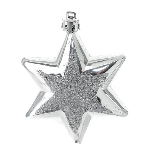 Box 9 palline colore argento 90 mm ecosostenibili albero Natale 2
