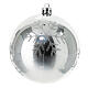 Plastic Christmas tree baubles silver set of 6, 80 mm s4