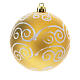Box of 6 golden Christmas balls, recycled plastic, 80 mm s3