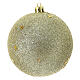 Set 6 palline dorate plastica riciclata 80 mm albero Natale s2