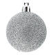 Box of 27 silver Christmas balls, recycled plastic, 60 mm s2