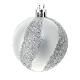 Box of 27 silver Christmas balls, recycled plastic, 60 mm s3