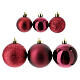 Red Christmas tree ball set with 38 pcs 40-60 mm s2